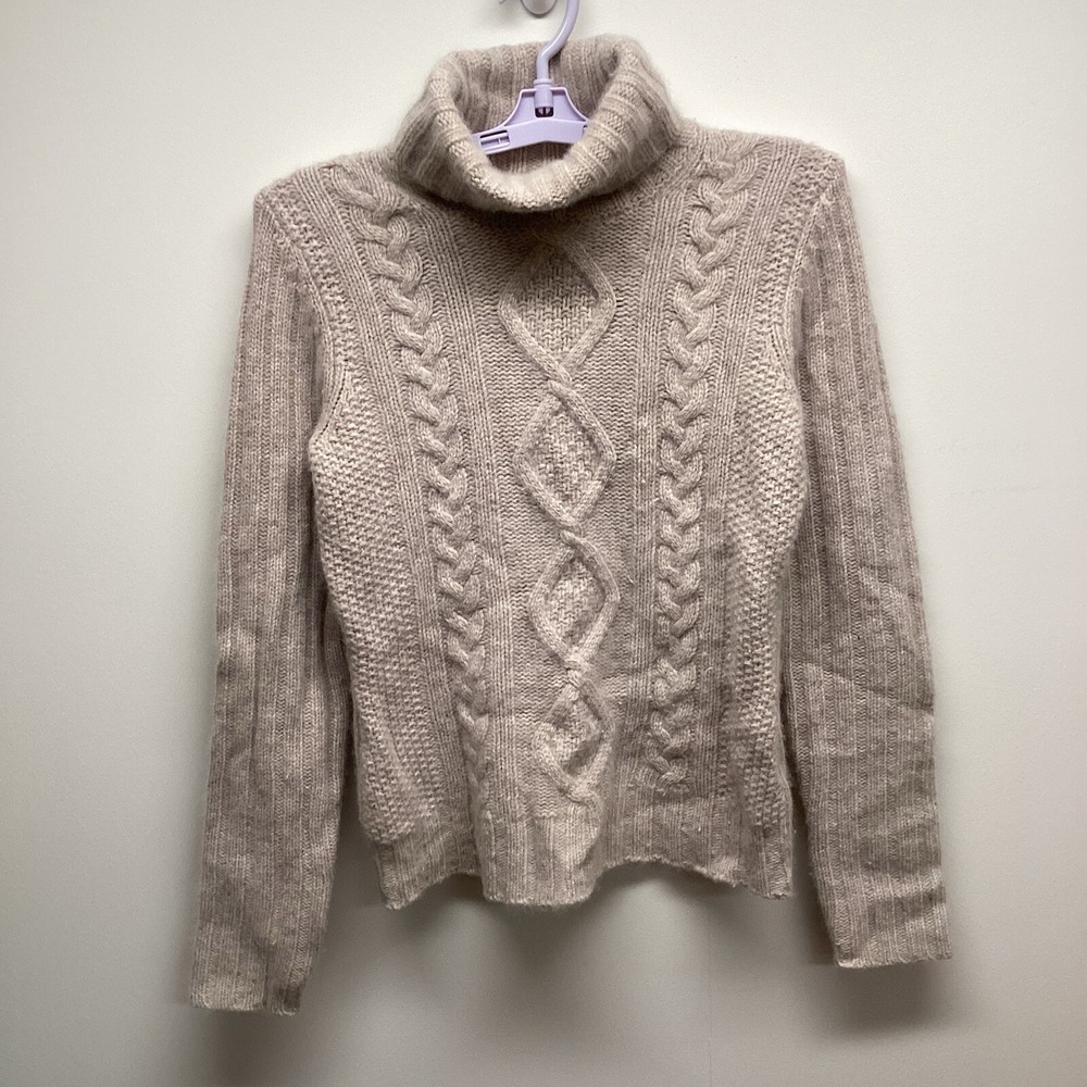 Banana Republic Womens Sweater Shirt Sz S Long Sleeve Pullover Turtleneck Stain